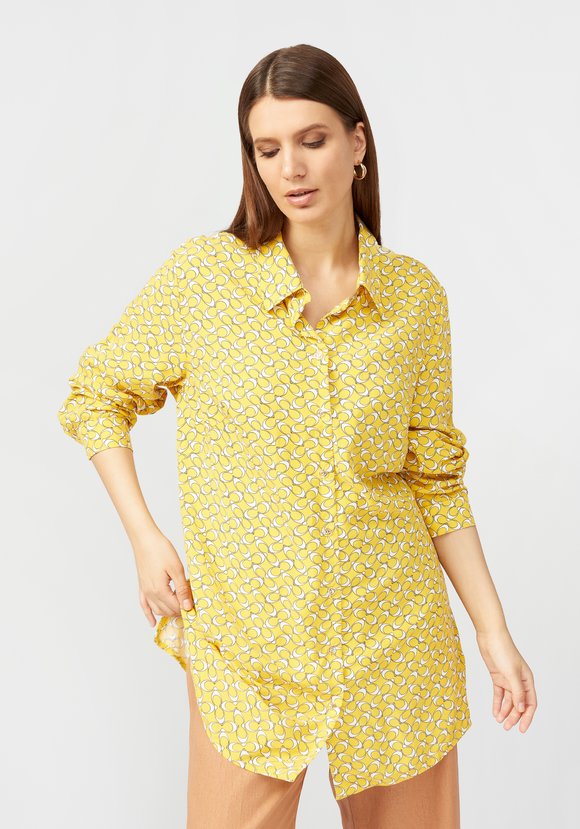 Блуза с отложным воротником на стойке шир.  580, рис. 6