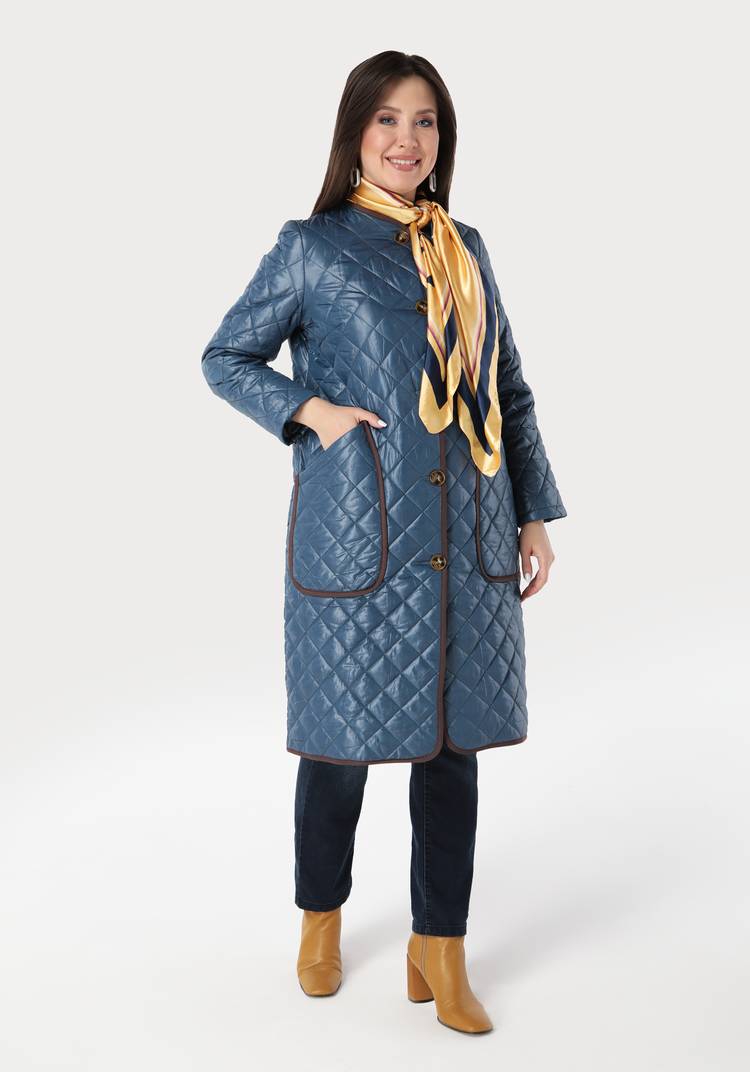 Пальто с окантовкой контрастной лентой шир.  750, рис. 5