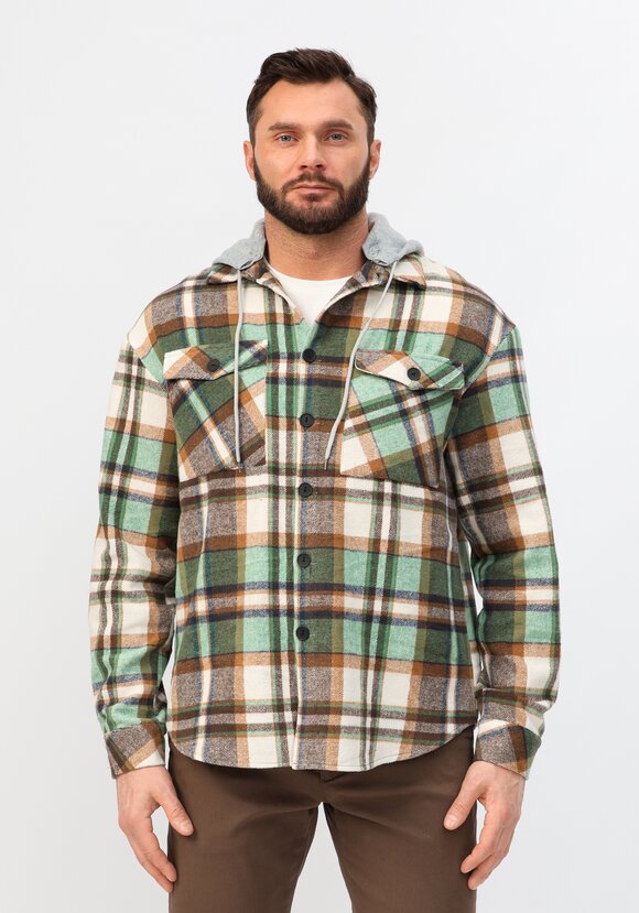 Рубашка с капюшоном в клетку шир.  580, рис. 13