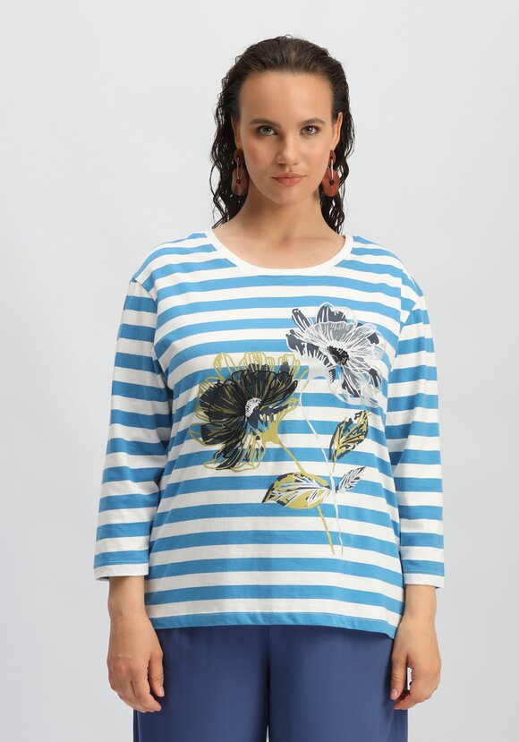 Лонгслив с цветами 3D шир.  580, рис. 29