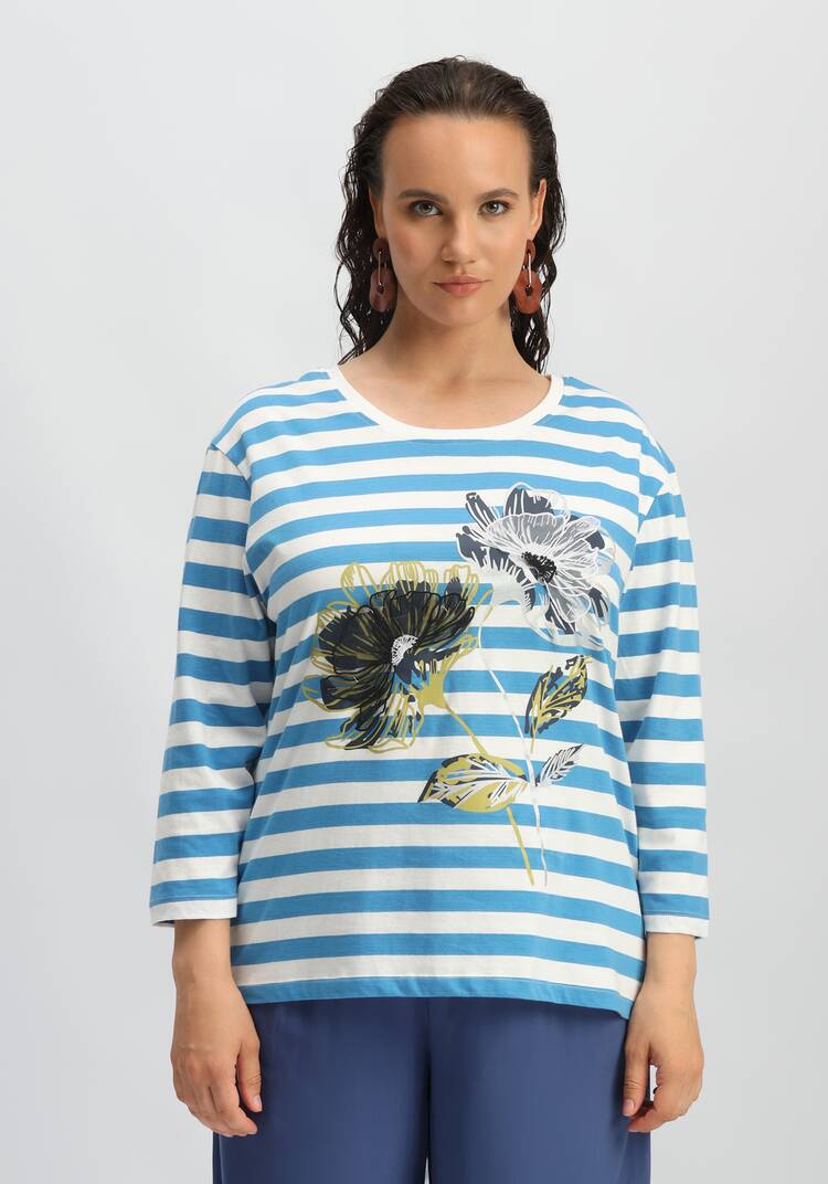 Лонгслив с цветами 3D шир.  750, рис. 29