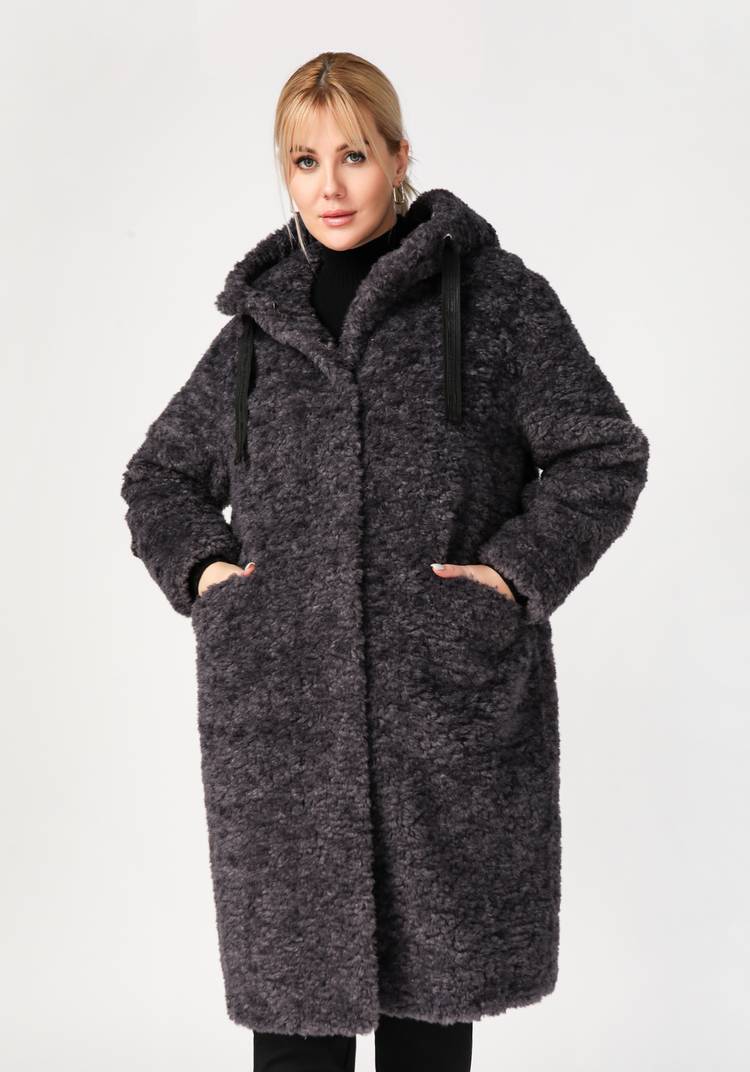 Пальто из шерсти мериноса с капюшоном шир.  750, рис. 14