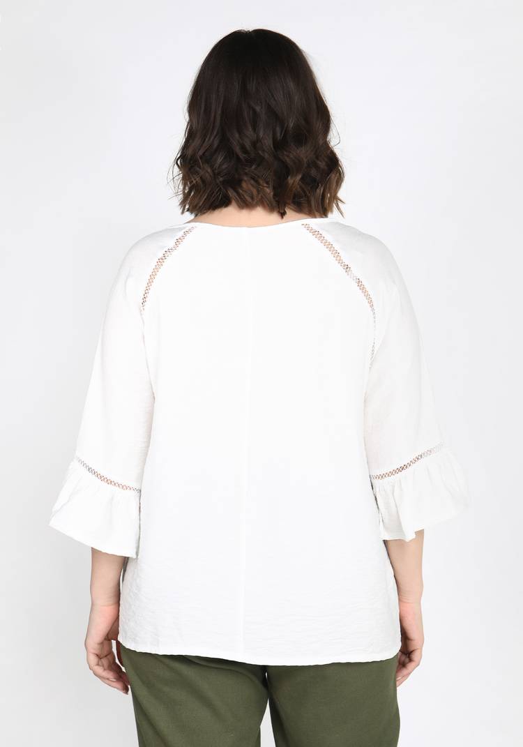 Блуза с вставками из кружева шир.  750, рис. 9