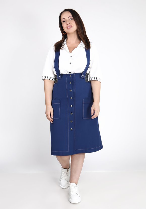 Сарафан джинсовый на пуговицах шир.  580, рис. 6