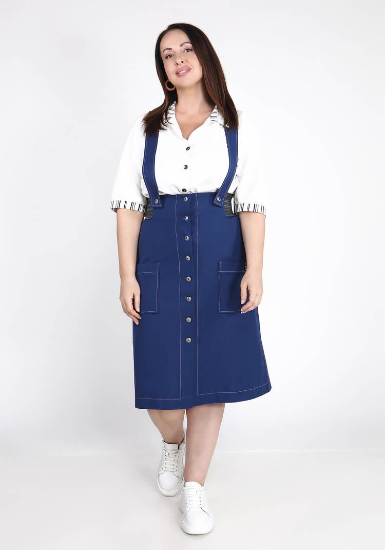 Сарафан джинсовый на пуговицах шир.  750, рис. 6