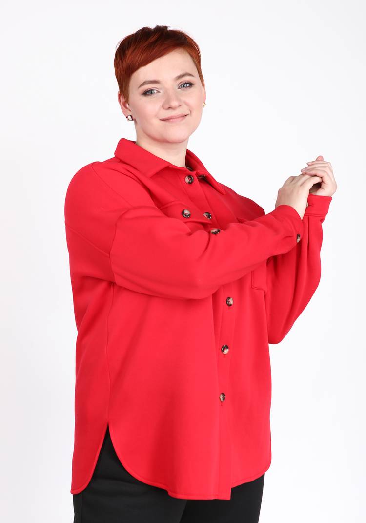 Рубашка удлиненная из футера с начесом шир.  750, рис. 6