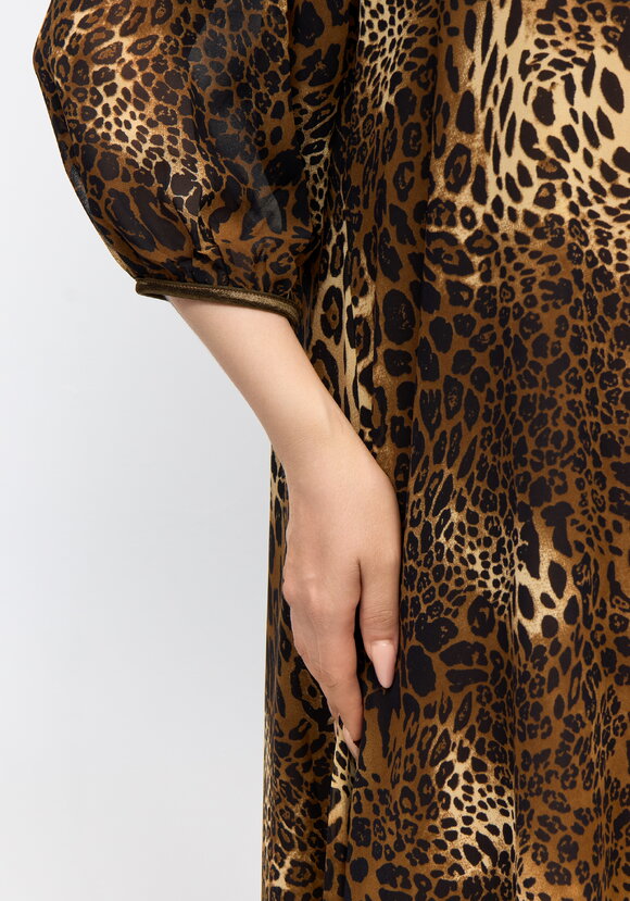 Туника с леопардовым принтом свободного кроя шир.  580, рис. 6