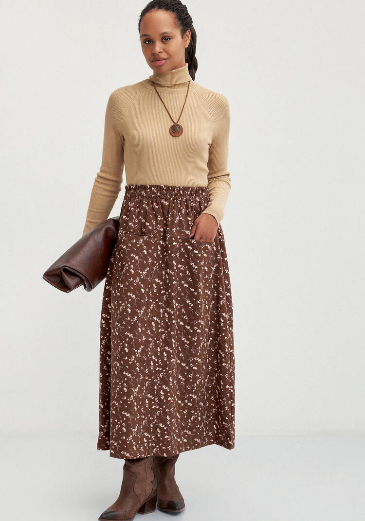 Юбка с оригинальными карманами впереди шир.  750, рис. 7