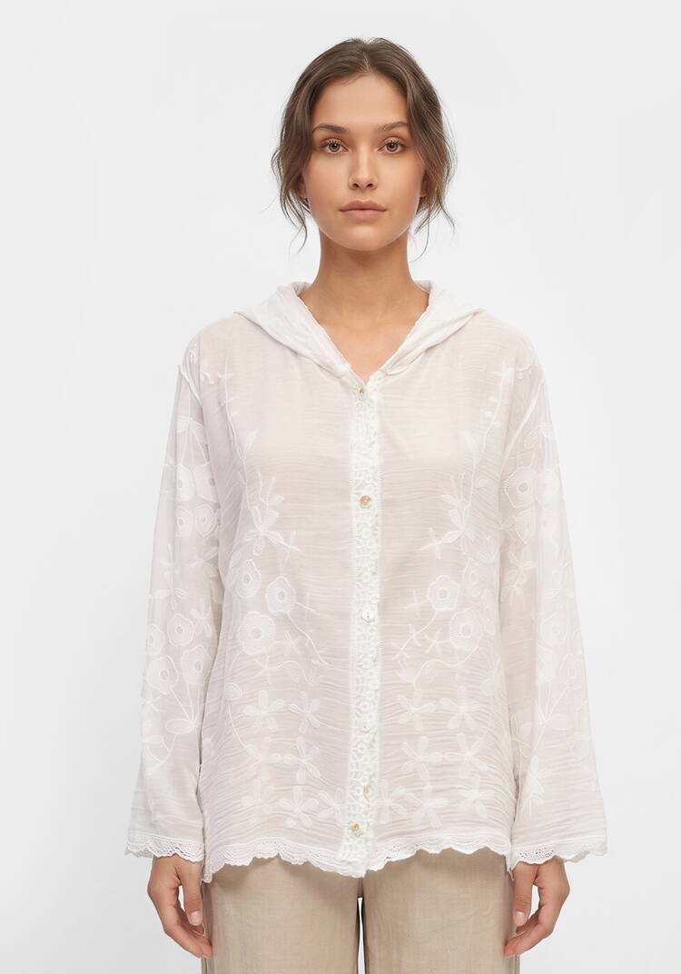 Блуза Нежные объятия кружева шир.  750, рис. 2