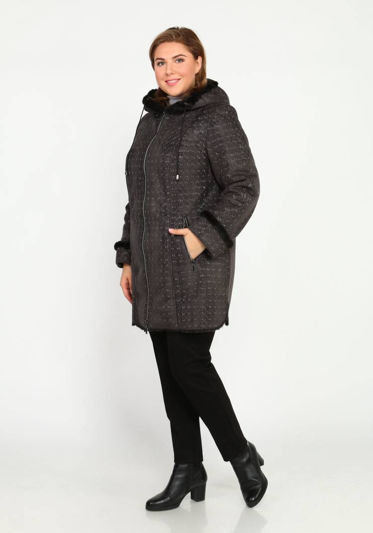 Дубленка с карманами на молнии шир.  750, рис. 4