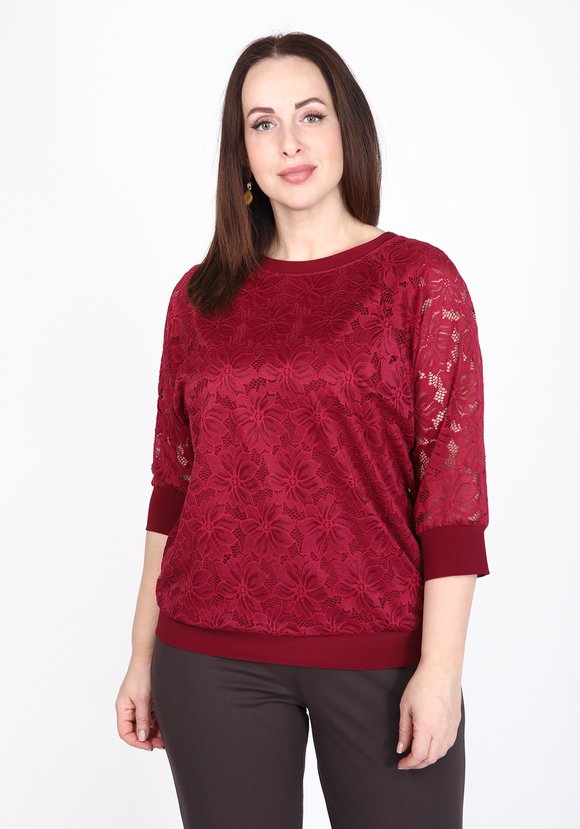 Блуза Элегантное кружево шир.  580, рис. 1