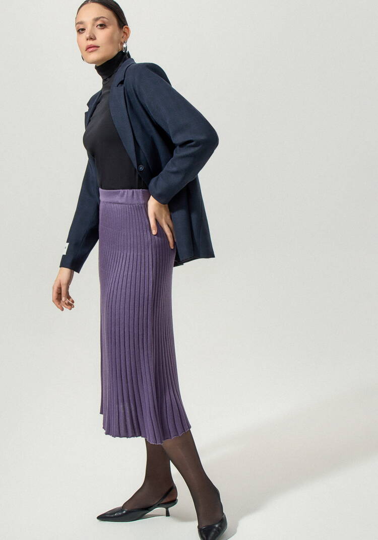 Юбка-плиссе на резинке ниже колена шир.  750, рис. 5