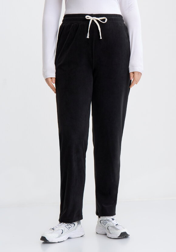 Брюки велюровые прямые на резинке по поясу шир.  580, рис. 16