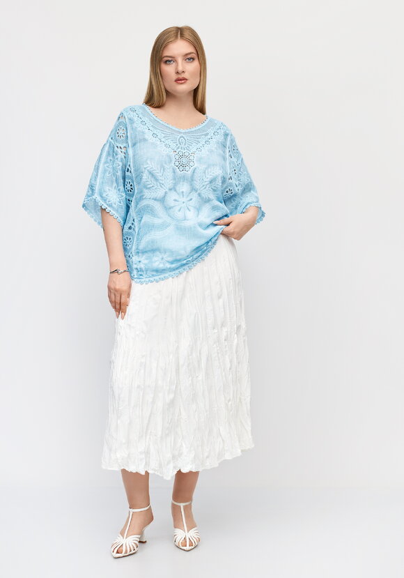 Блуза Ажурный флер шир.  580, рис. 8