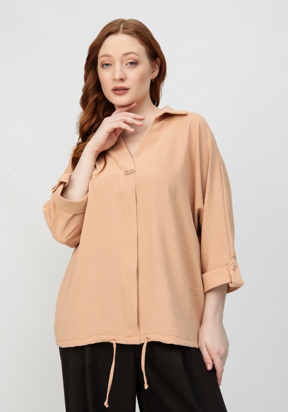 Блуза с патой на рукавах шир.  580, рис. 37