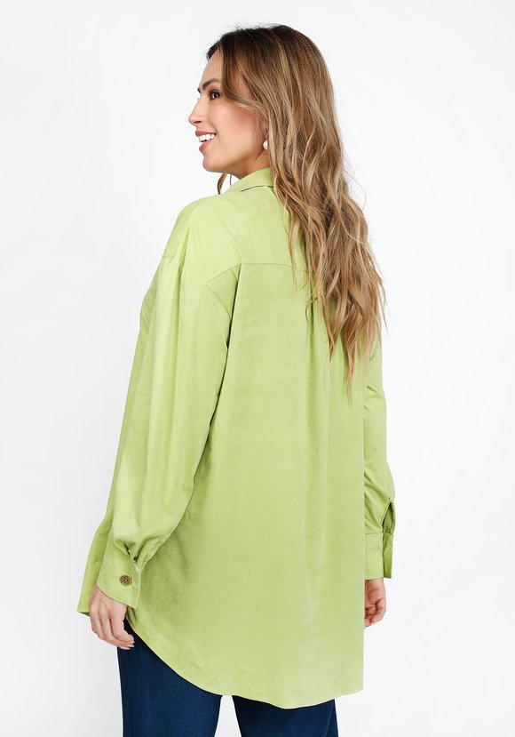 Жакет в рубашечном стиле из эко-замши шир.  580, рис. 10