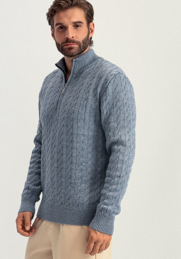 Джемпер с высоким горлом и молнией до груди шир.  580, рис. 12