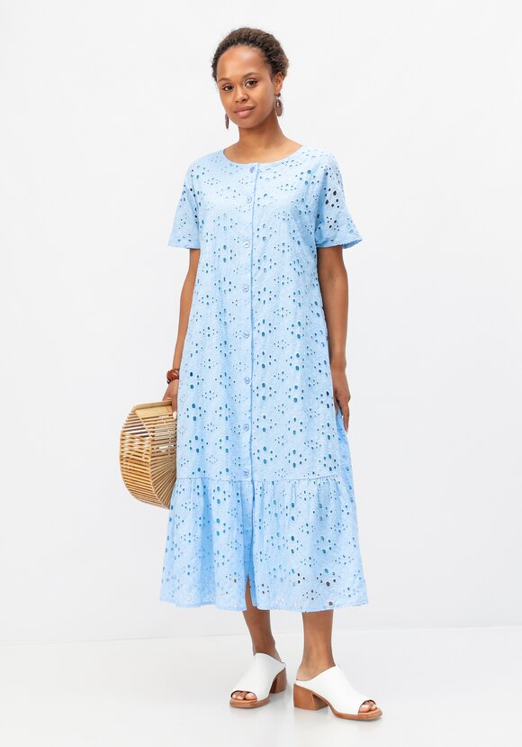 Платье ажурное с воланом шир.  580, рис. 1