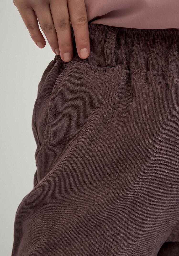 Брюки из микровельвета с комфортным поясом шир.  750, рис. 6