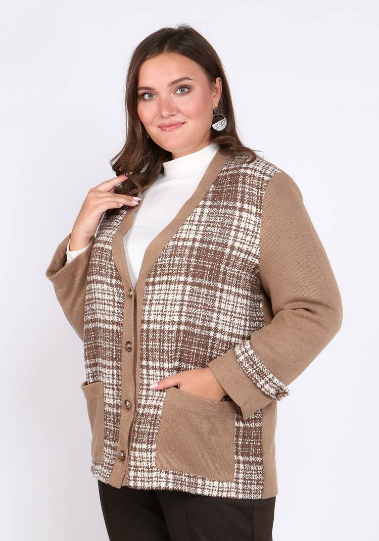 Жакет с комбинированными вставками шир.  750, рис. 6