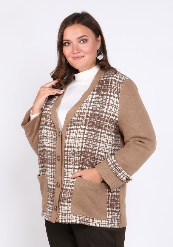 Жакет с комбинированными вставками шир.  580, рис. 6