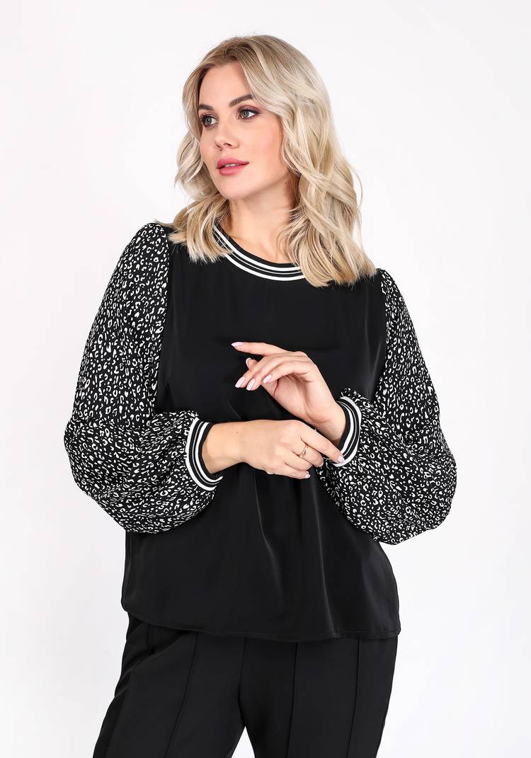 Блуза с контрастным свободным рукавом шир.  750, рис. 3