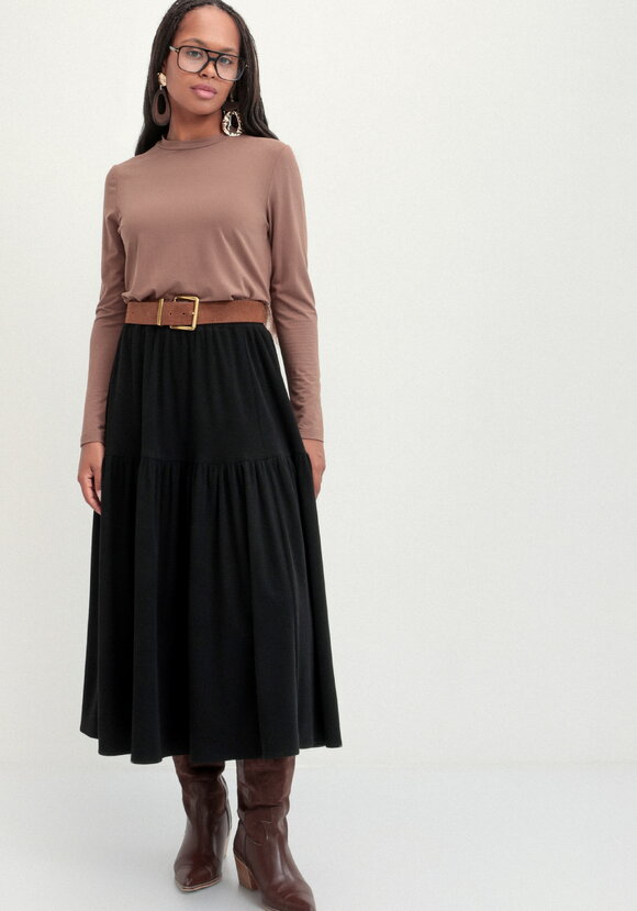 Юбка трикотажная свободного кроя на резинке шир.  580, рис. 1