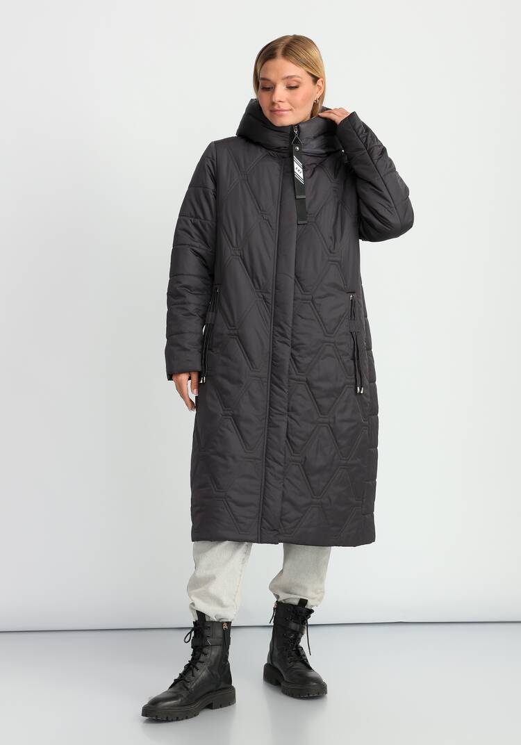 Удлиненное пальто с капюшоном шир.  750, рис. 8