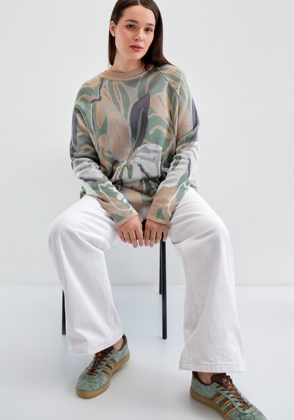 Джемпер с растительным орнаментом шир.  580, рис. 26