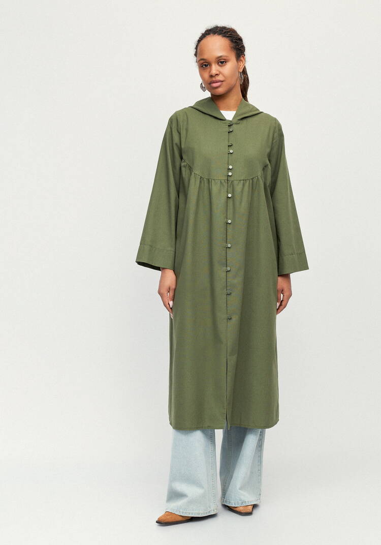 Платье-тренч с капюшоном изо льна шир.  750, рис. 4