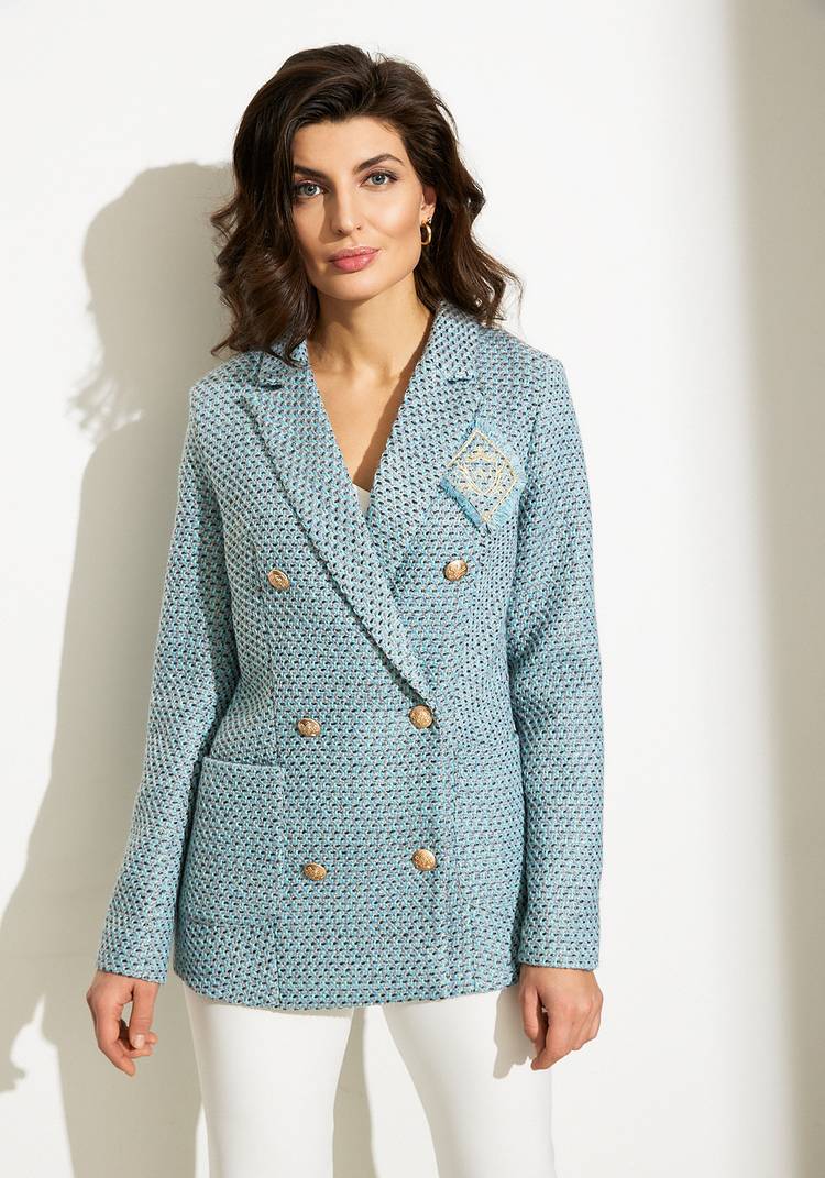 Жакет с клубной вышивкой шир.  750, рис. 7