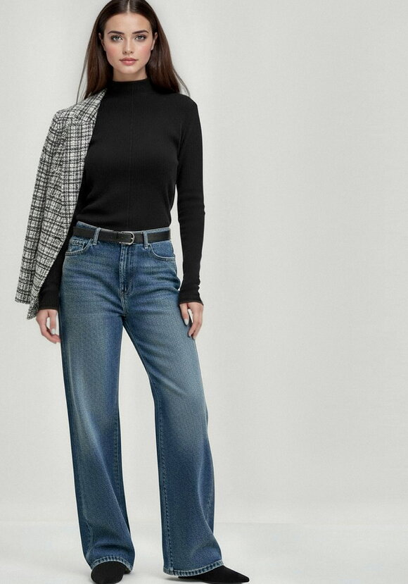 Джемпер с цельнокроеной стойкой шир.  580, рис. 2