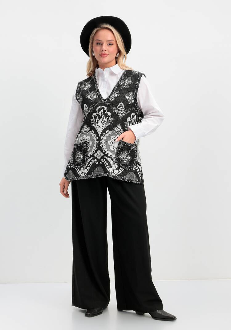 Жилет из шерсти Ласковое тепло шир.  750, рис. 17