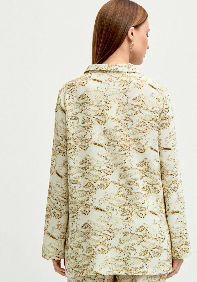 Рубашка с длинным рукавом изо льна шир.  750, рис. 3