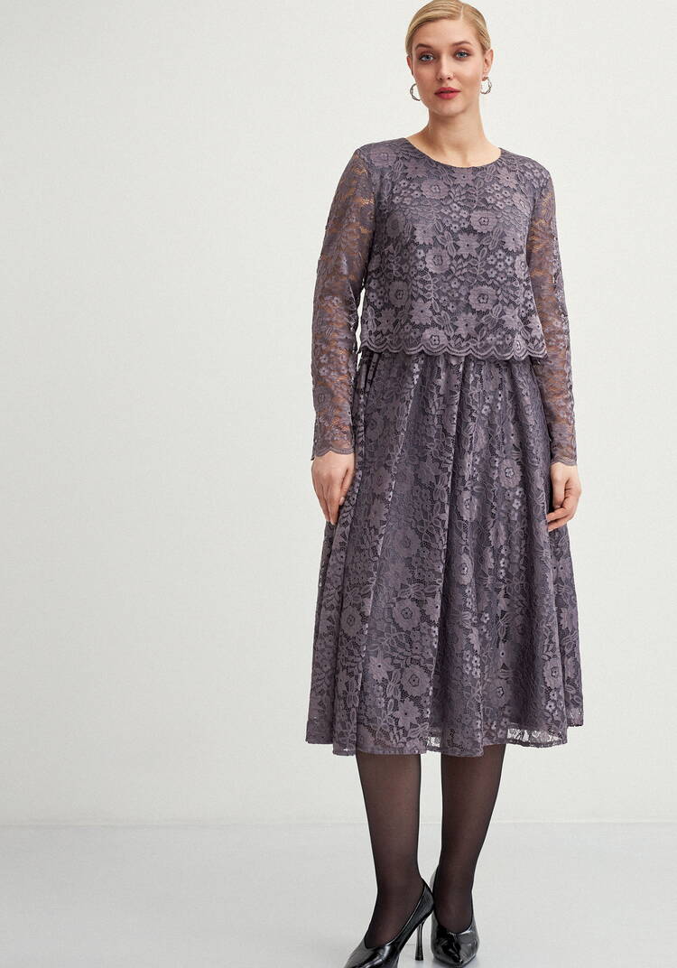 Платье из гипюра с отрезной кокеткой шир.  750, рис. 12