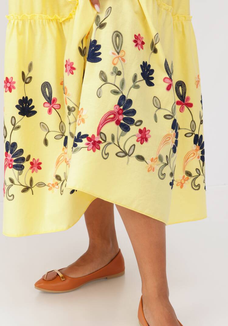 Платье ярусное с цветочной вышивкой шир.  750, рис. 30