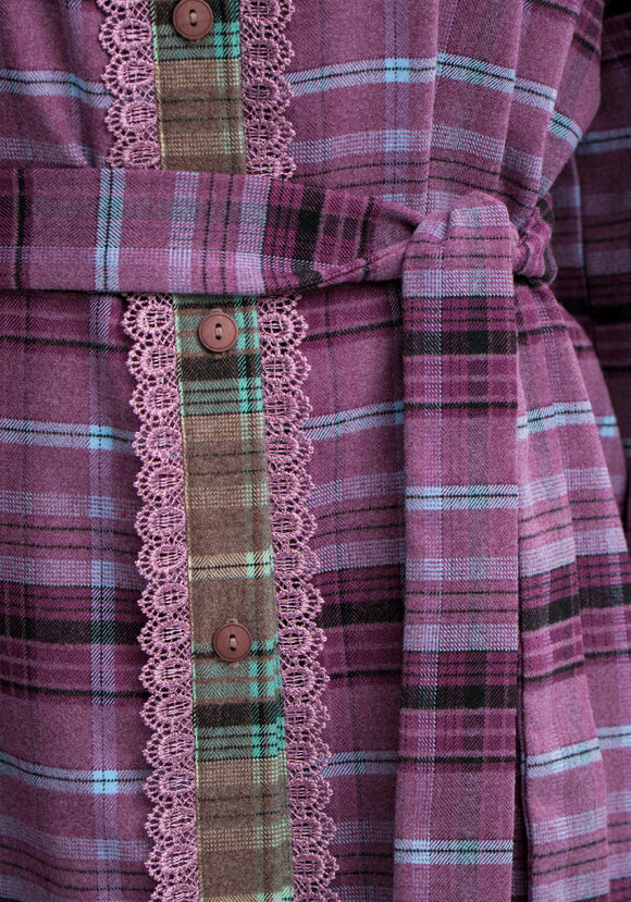 Платье-рубашка в клетку на пуговицах шир.  580, рис. 6