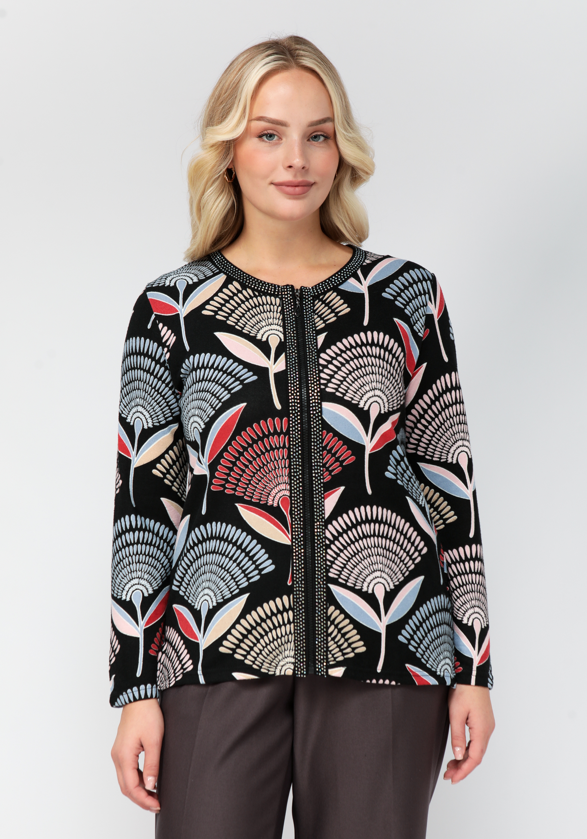 Блуза "Амис" Zolinger, размер 50, цвет черный - фото 4