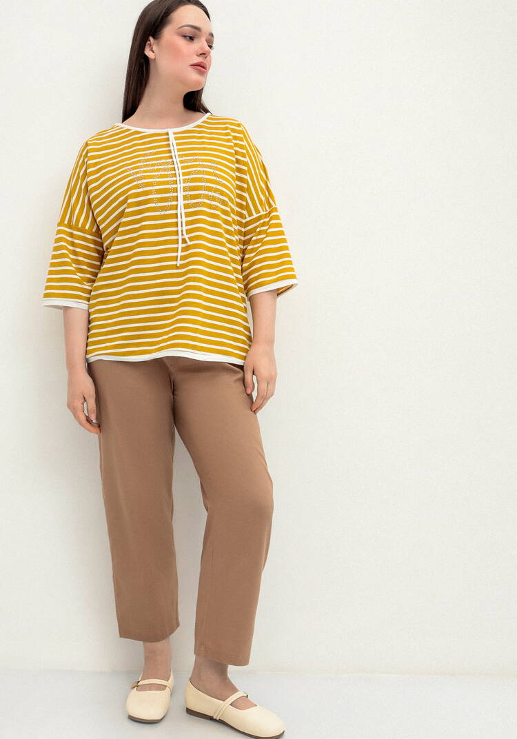 Блуза с декором из страз и рукавом 3/4 шир.  750, рис. 27