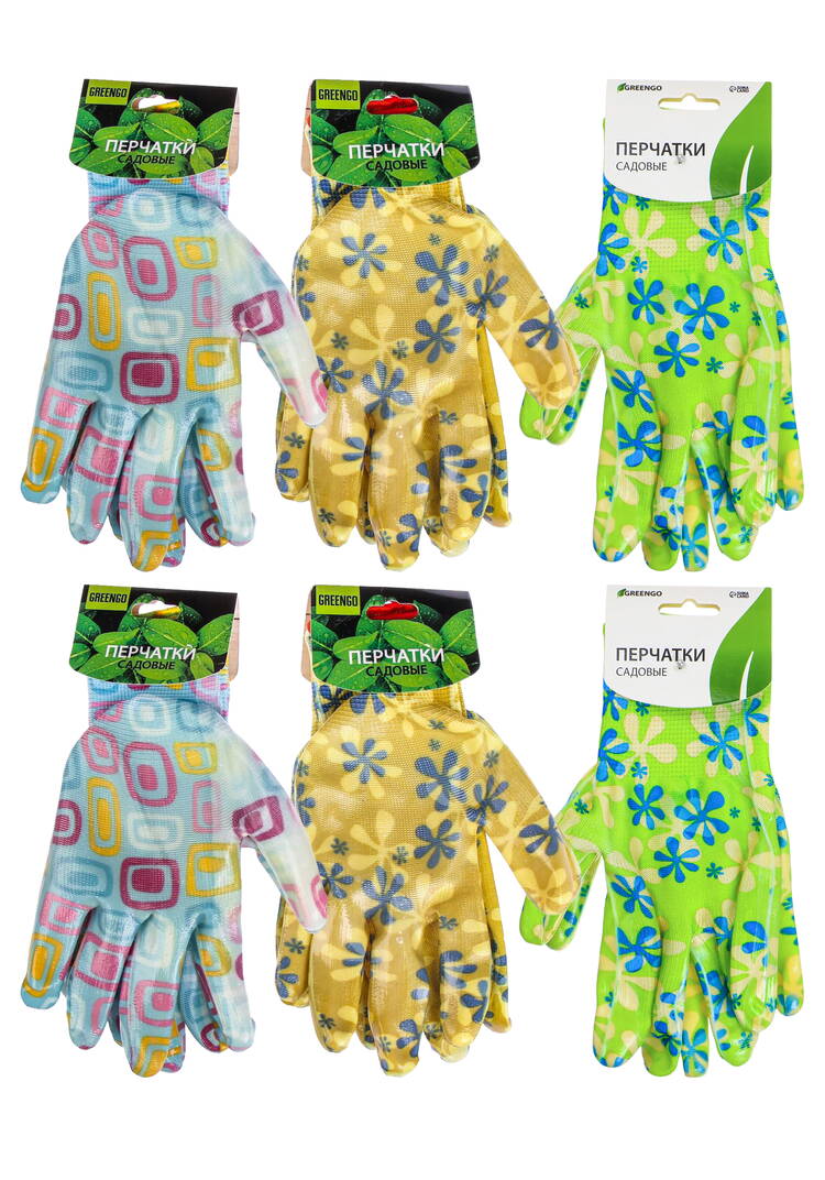 Перчатки садовые, 6 пар шир.  750, рис. 1