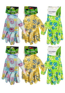 Перчатки садовые, 6 пар