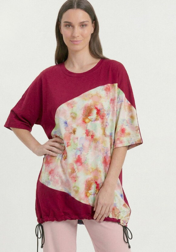 Блуза из комбинированных тканей шир.  580, рис. 4