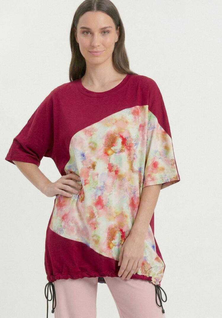 Блуза из комбинированных тканей шир.  750, рис. 4