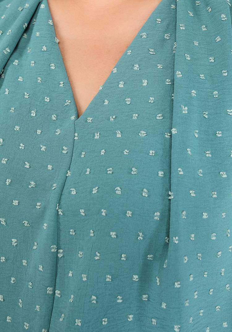 Блуза с коротким рукавом свободного силуэта шир.  750, рис. 7