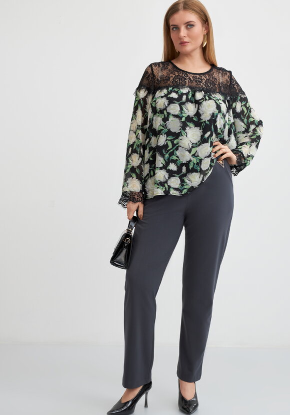 Брюки прямые с декором София шир.  580, рис. 1