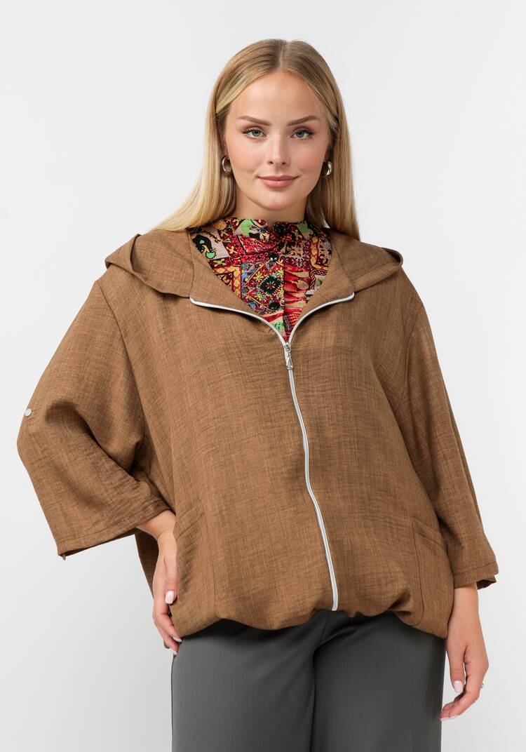 Жакет на молнии с капюшоном Амелия шир.  750, рис. 8