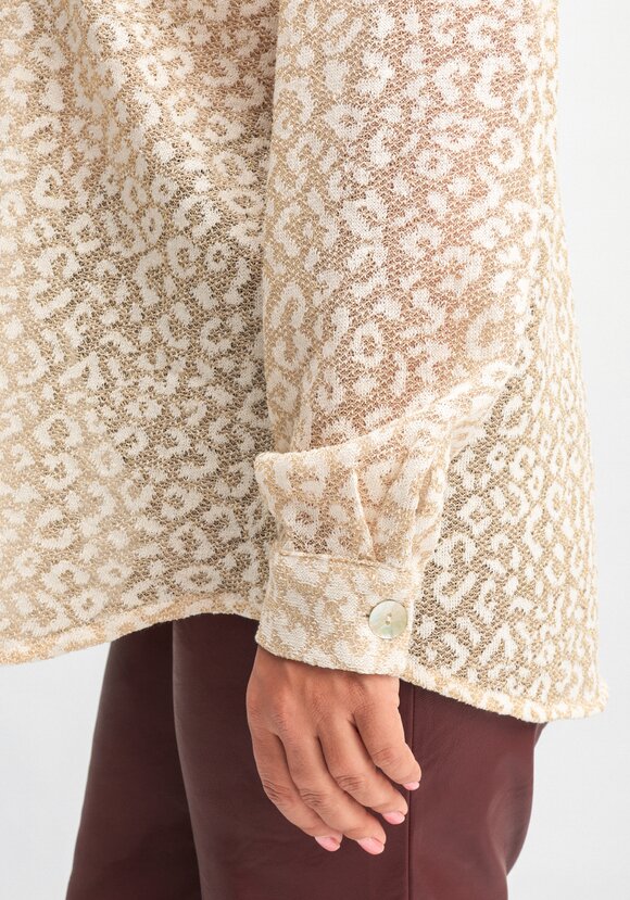 Рубашка ажурная с леопардовым принтом шир.  580, рис. 6