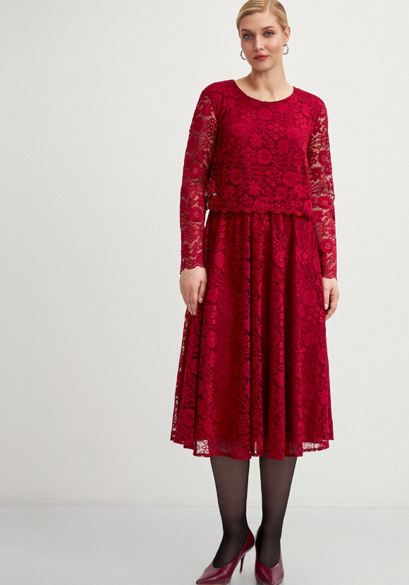 Платье из гипюра с отрезной кокеткой шир.  580, рис. 7