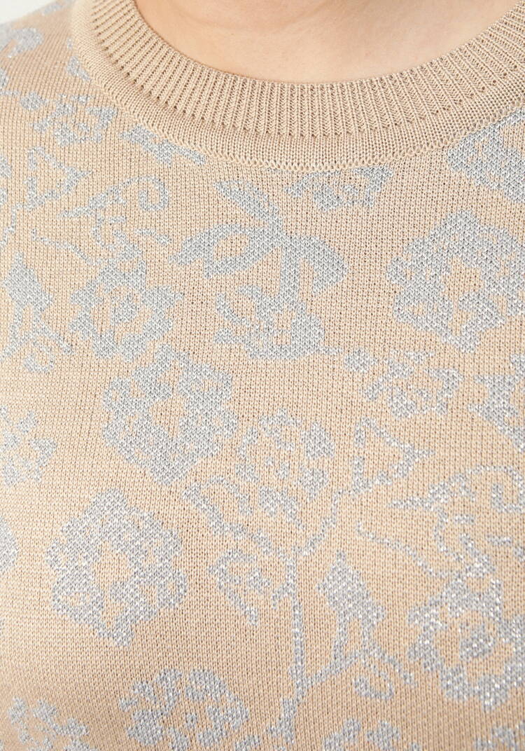 Джемпер с цветочным орнаментом из метанити шир.  750, рис. 13