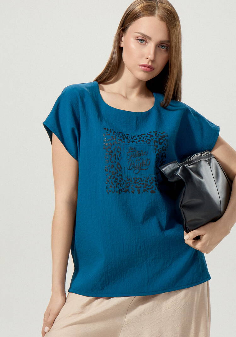 Топ с принтом свободного кроя шир.  750, рис. 32